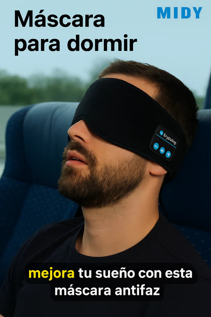 Antifaz Mascarilla Para dormir, Viajar o Meditar Bluetooth.